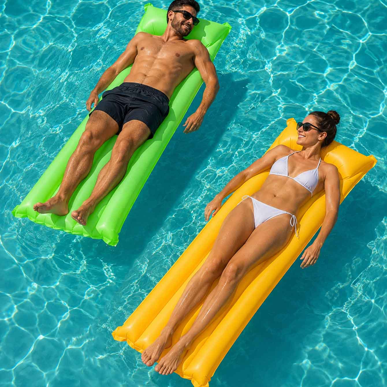 Pool Float Ring Inflatable - 1 Pezzo Materassino Gonfiabile Galleggiante per
