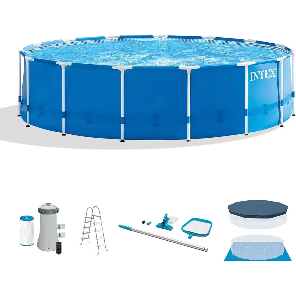 Pool Ladder Above Ground - Piscina fuori terra rotonda 15' x